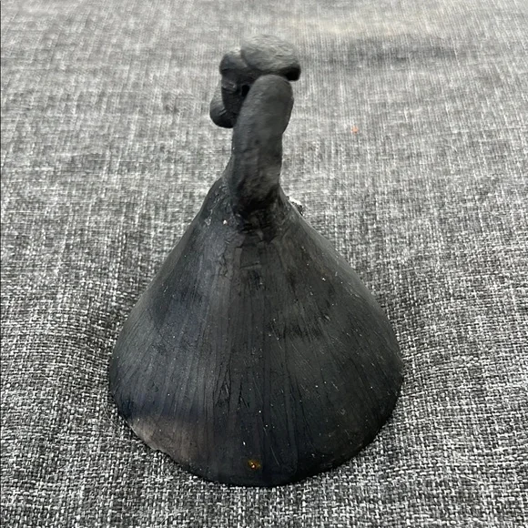 Mexico Black Pottery Barro Woman Folk Art Handmade Bell Vintage - Picture 5 of 6